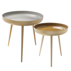 Set 2 Τραπέζια Gold Silver