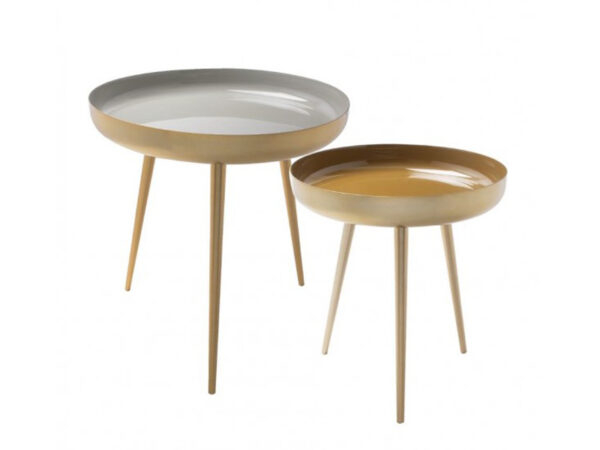 Set 2 Τραπέζια Gold Silver
