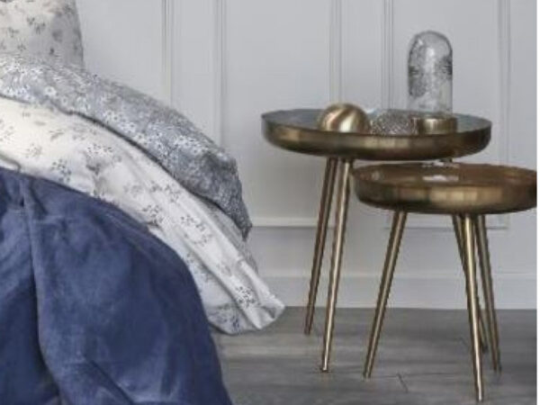 Set 2 Τραπέζια Gold Silver